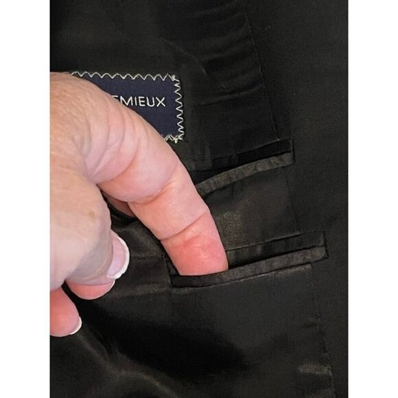 Daniel Cremieux Collection Blazer Men's 42R Black Pure New Wool Woolmark union - Picture 16 of 16
